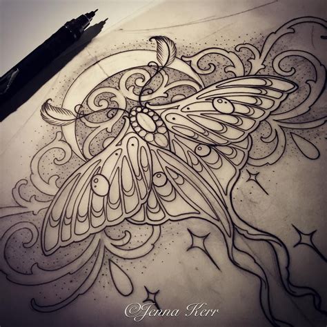 moth under breast tattoo|Unique Moth Tattoo Underbust Designs